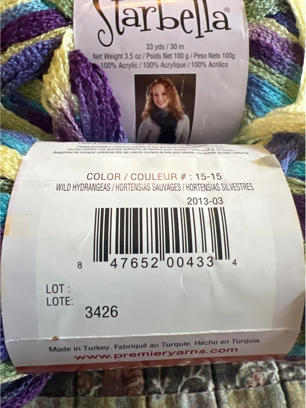 Premier Yarns Starbella Super Bulky Yarn Wild Hydrangeas Color 15-15